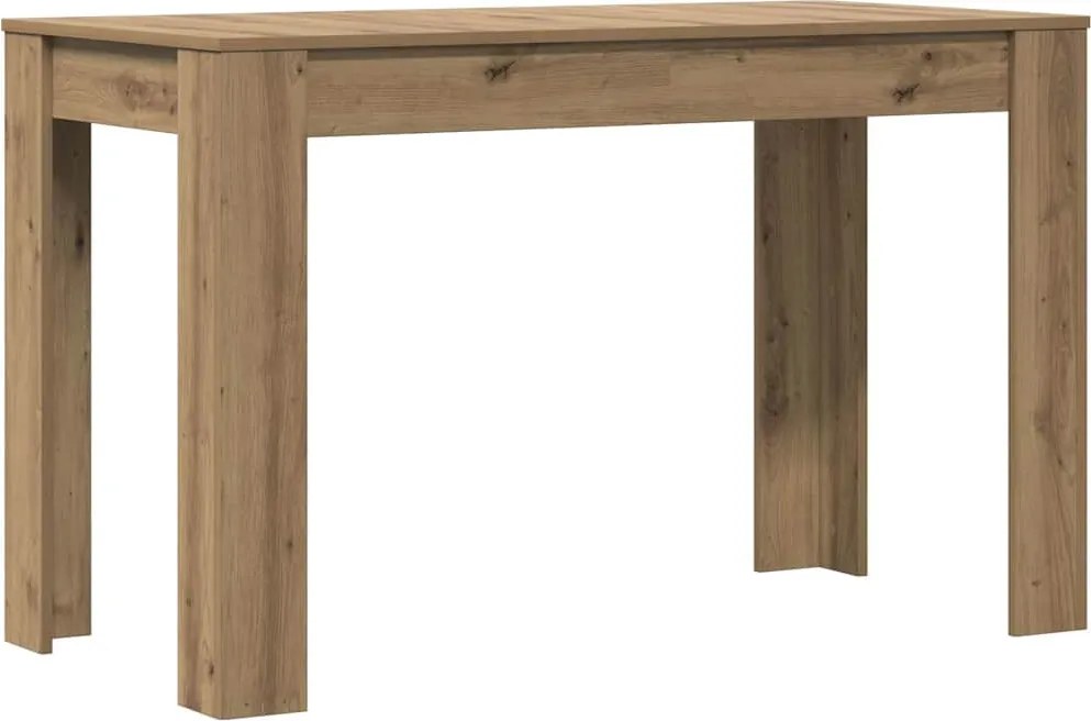 vidaXL Étkezőasztal kézműves tölgy 120x60x76 cm műszaki fa