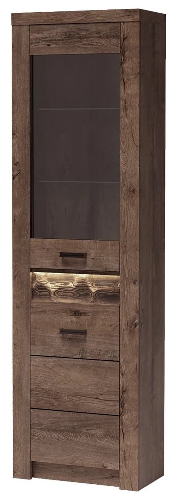 Vitrin Indie 23 (LED világítással) (sötét kőris). 1057818