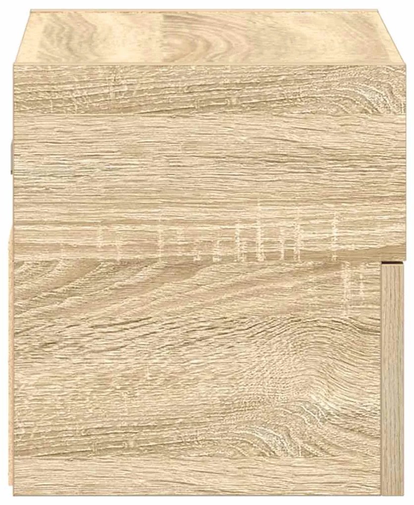 sonoma tölgy színű falra szerelhető éjjeliszekrény 45x26x28,5cm
