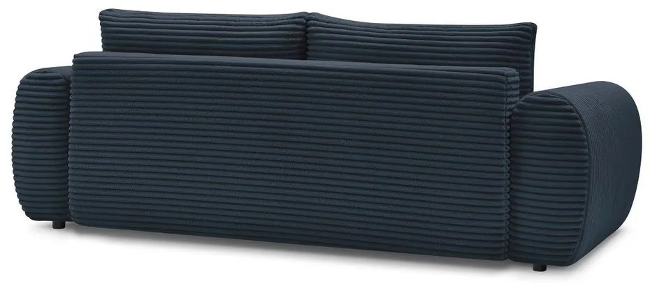 Sötétkék kordbársony kinyitható kanapé 257 cm Lucien – Bobochic Paris