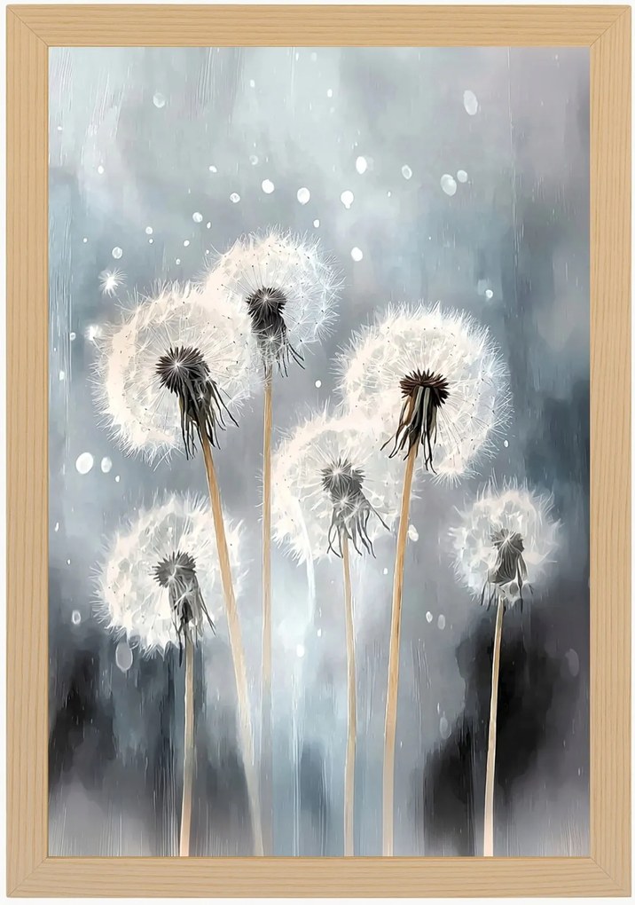 Poszter Keret Fa Természet Pitypang Köd Eső Harmat Könnyű 40x60