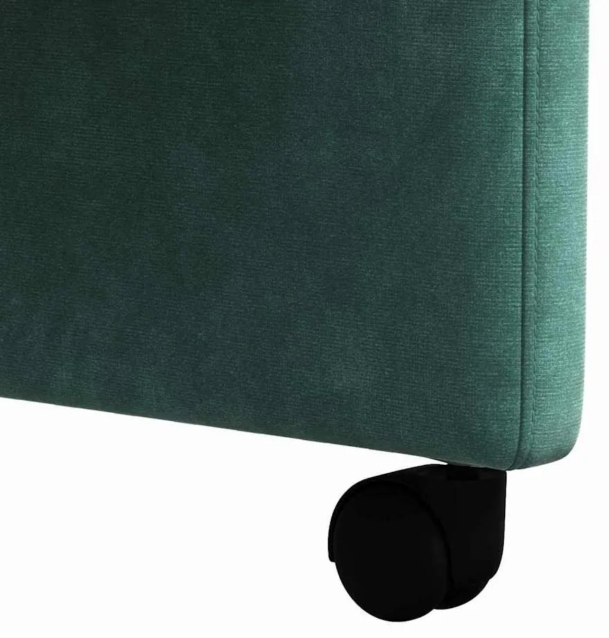 Kerekes Étkező Székek 2 pcs Sötétzöld 58 x 65 x 98 cm Bársony