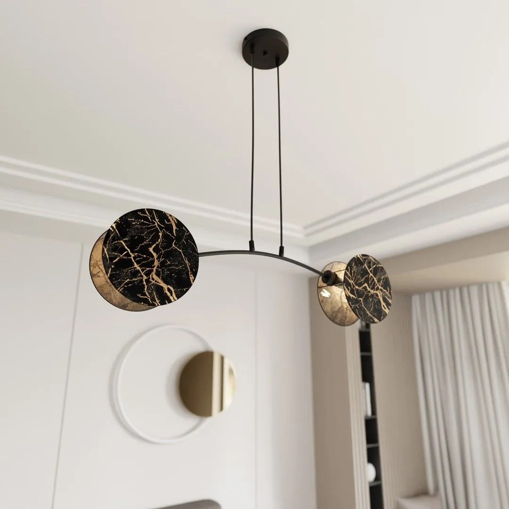 Emibig modern függeszték motif fekete arany emi1327/2