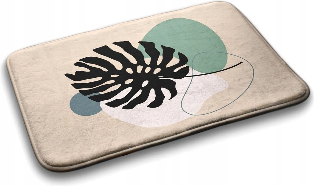 Fürdőszobaszőnyeg vegyes minták Páfrány levél 90x60 cm