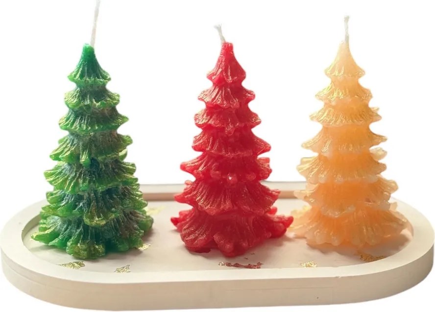 Christmas karácsonyi gyertyaszett, 5×5 cm – Set4