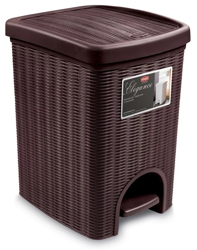 STEFANPLAST Hulladékgyűjtő 20 l, 31x27,5x39cm, barna