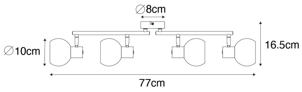 Okos spotlámpa arany rózsaszín üveggel, 4 Wifi P45 - Vidro