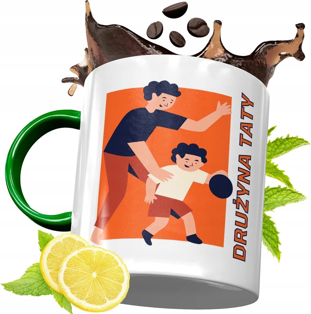 Zöld Bögre Apukának Születésnapi Ajándék fényképes nyomtatással