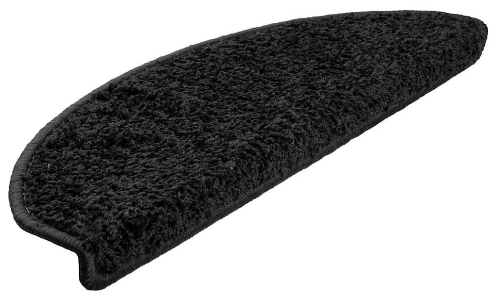 30 db fekete lépcsőszőnyeg 65x21x4 cm