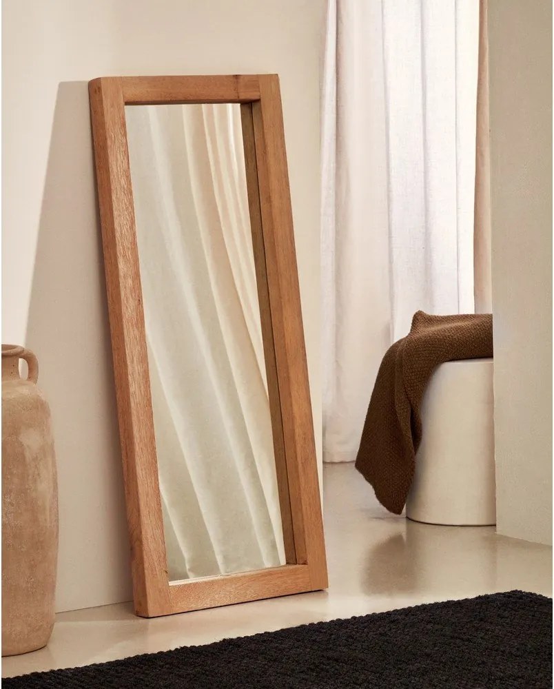 Fali tükör tömörfa kerettel 50x120 cm Maden – Kave Home