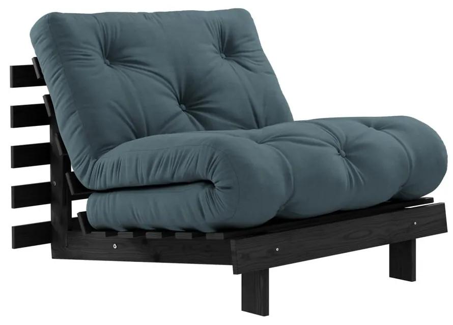 Roots Black/Petrol Blue méregzöld kinyitható fotel - Karup Design
