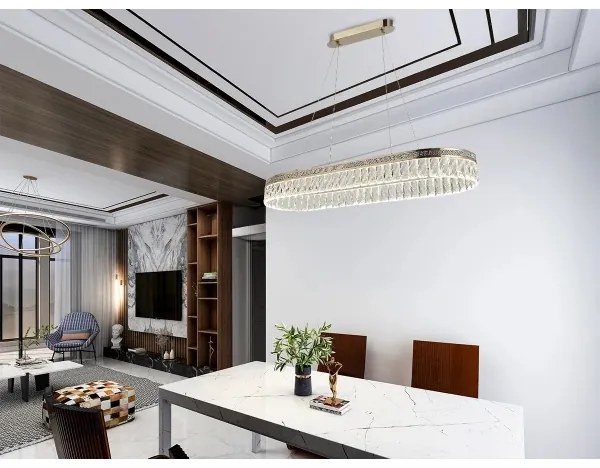 LED dimmelhető kristálycsillár zsinóron THALIA LED/50W/230V 3000-6000K + távirányító