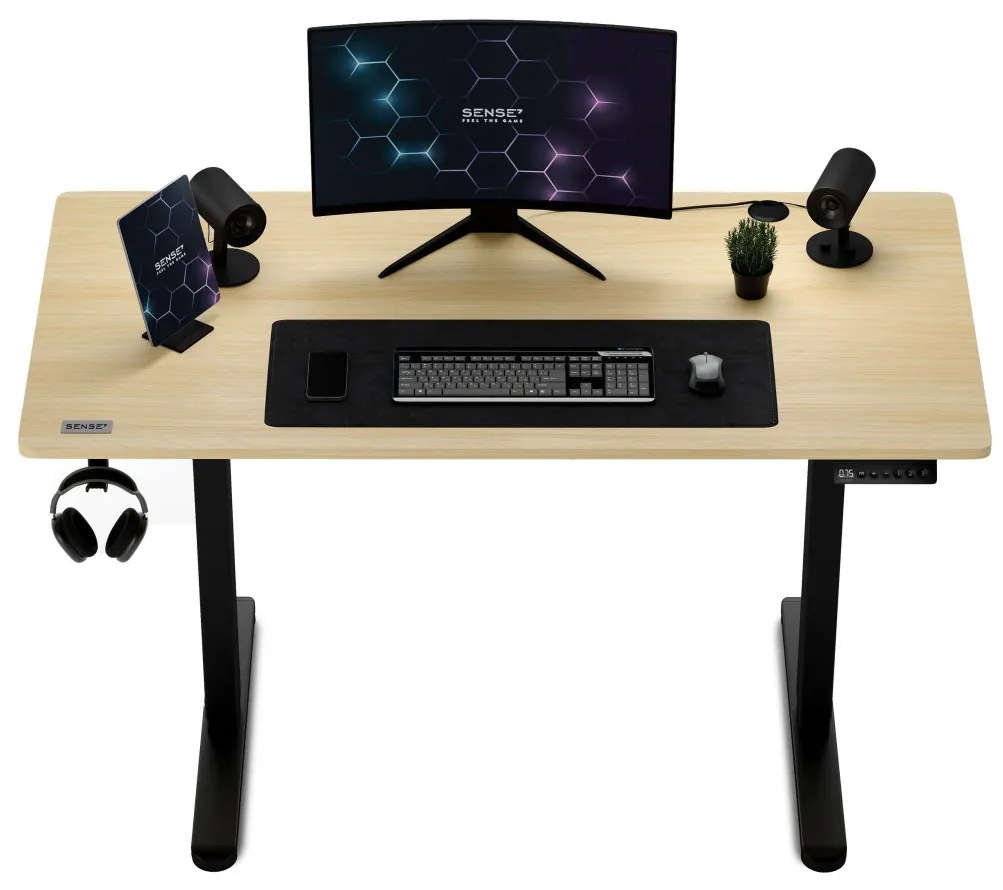 Állítható magasságú elektromos íróasztal Nojo 120x60cm Black Pine