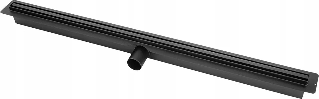 Lineáris Lefolyó 50CM Fekete Slim Keskeny Acél Rács