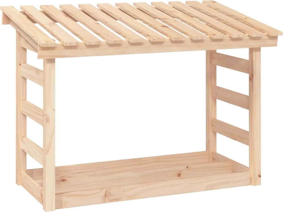 vidaXL tömör fenyőfa tűzifatartó állvány 108x64,5x78 cm