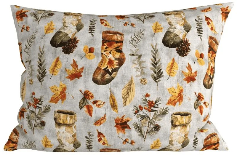 2 darabos díszpárnahuzat készlet AUTUMN SOCKS 50x70 cm, színes