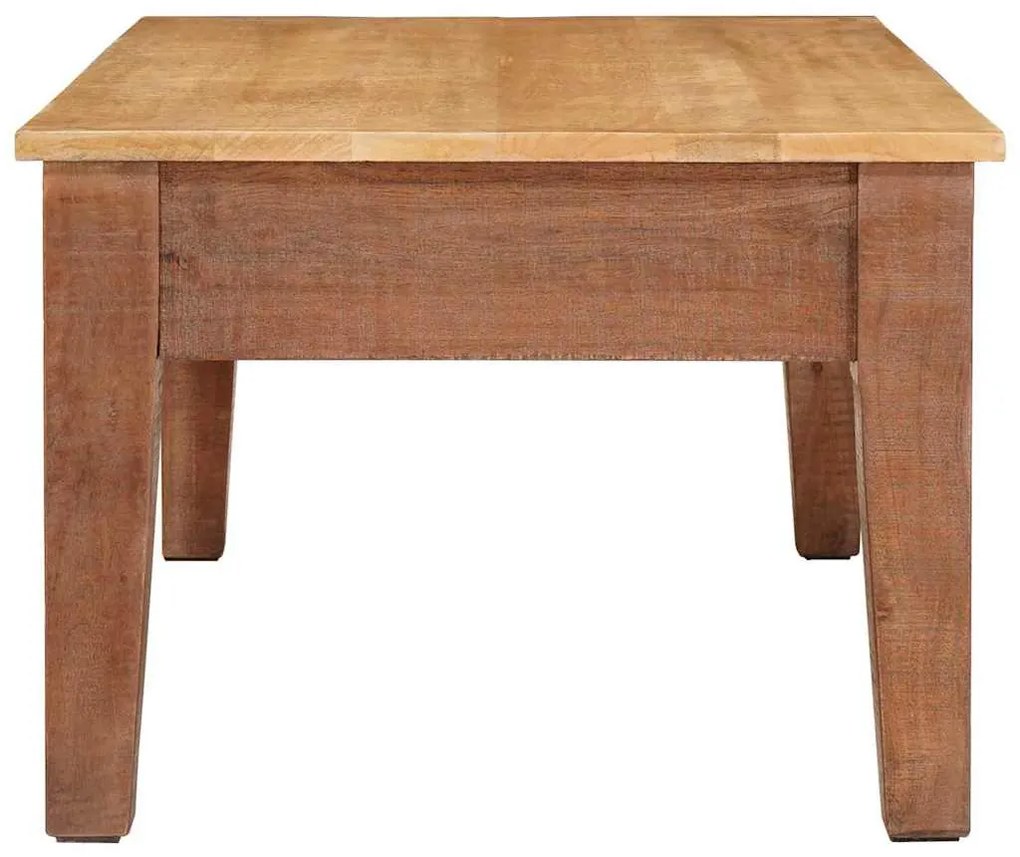 vidaXL Dohányzóasztal fiókkal Barna 110 x 55 x 40 cm Tömör Mangófát