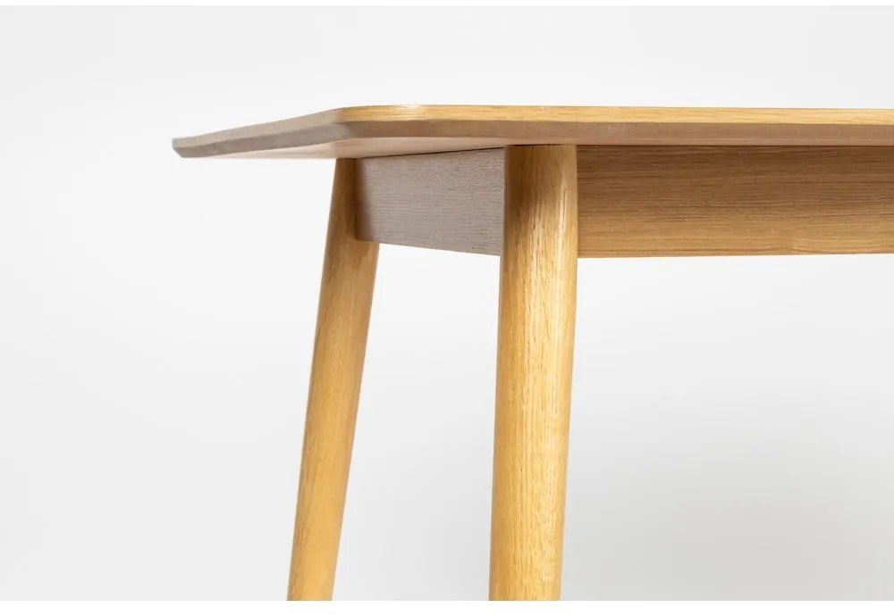 Étkezőasztal tölgyfa dekorral 80x160 cm Fabio – White Label