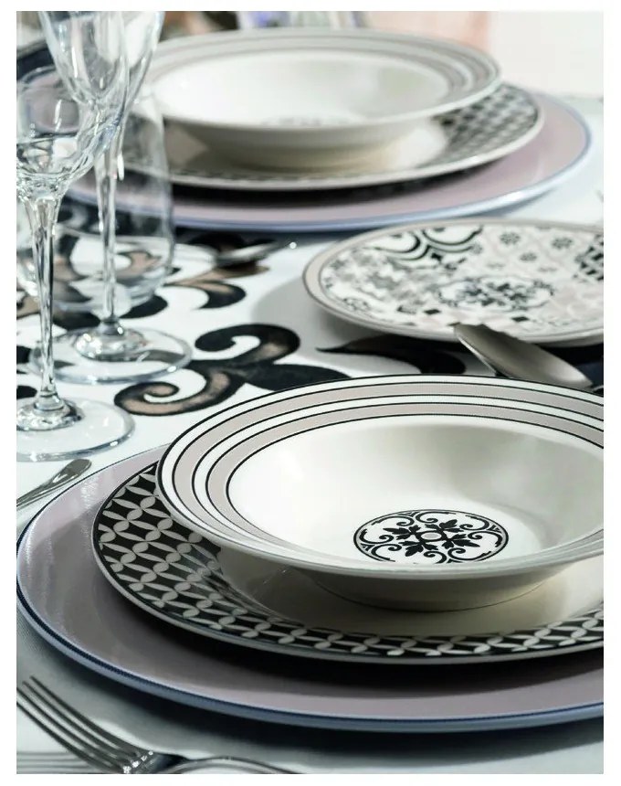 Alhambra 18 db-os porcelán tányér készlet - Brandani