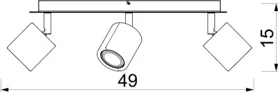 DEMIA 3xGU10/8W/230V bézs spotlámpa