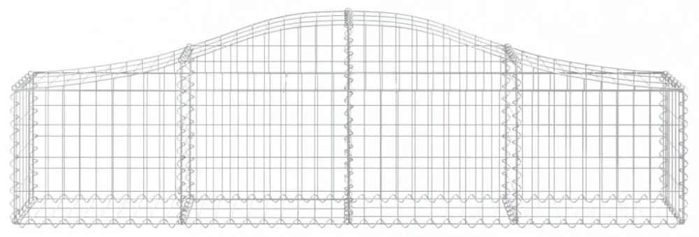 4 db íves horganyzott vas gabion kosár 200x30x40/60 cm