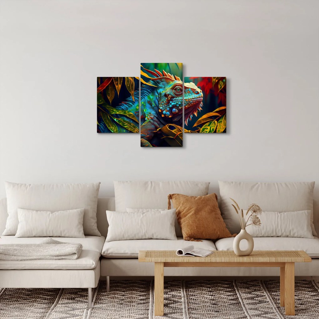 Kép - Színes leguán (90x60 cm)