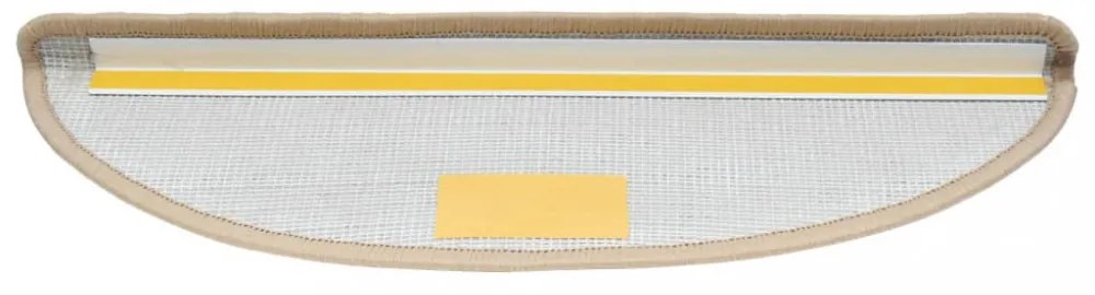 15 db krémszínű lépcsőszőnyeg 56 x 17 x 3 cm