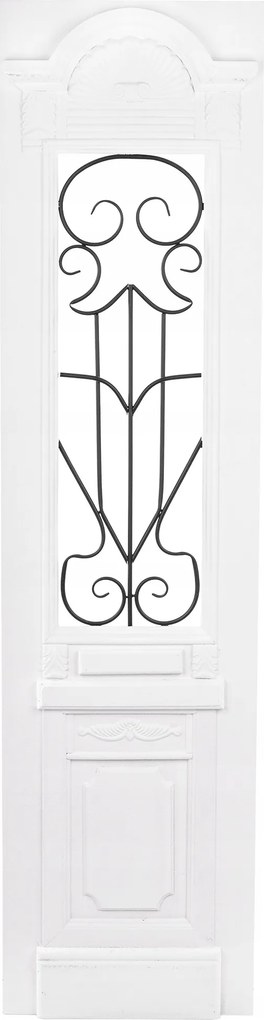 Provence fali dekoráció Drewo fém Boho csiszolt fehér fekete