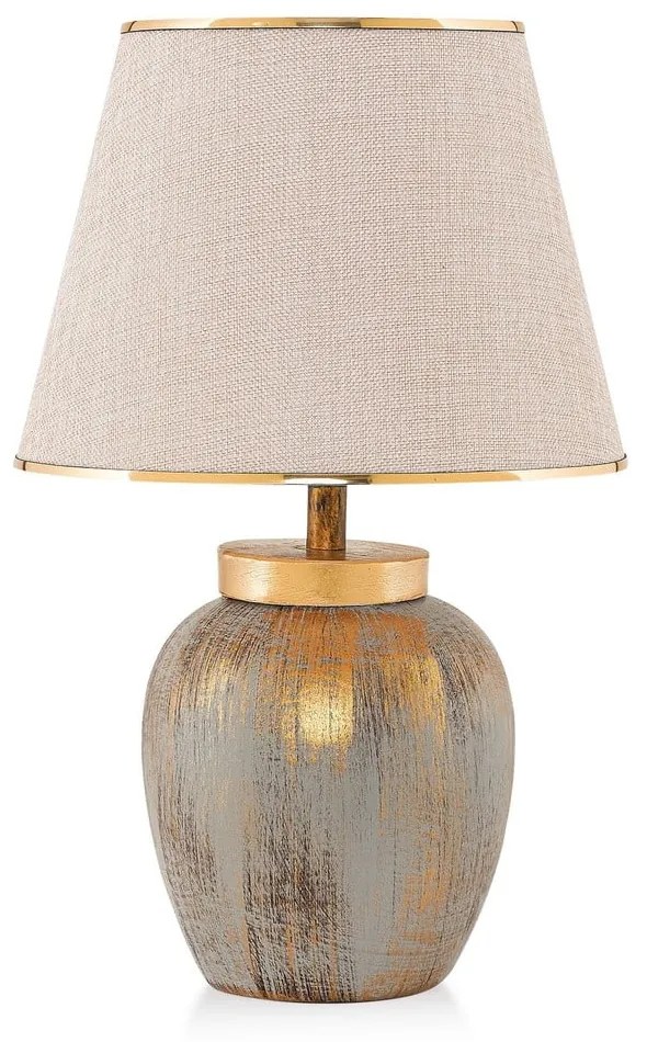 Krémszínű-aranyszínű asztali lámpa (magasság 47 cm) – Opviq lights