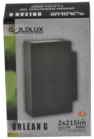 Polux ORLEAN G 319814 Fali lámpa 2x2,5W 4000K 2x215LM IP54