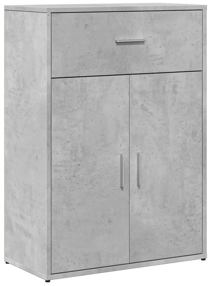 2 db betonszürke szerelt fa tálalószekrény 60 x 30 x 84 cm