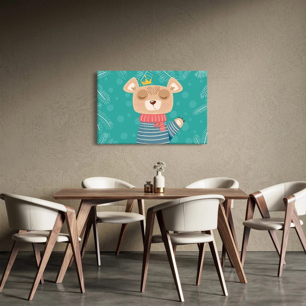 Kép - Integető mackó (90x60 cm)