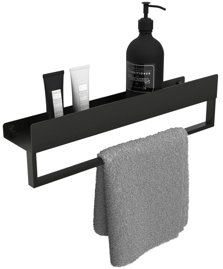 Fürdőszobai polc SF01 45cm black matt