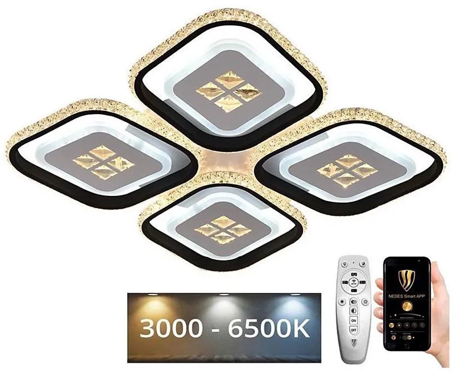 NEDES LED állítható mennyezeti lámpa LED/130W/230V 3000-6500K + távirányító J3308/B