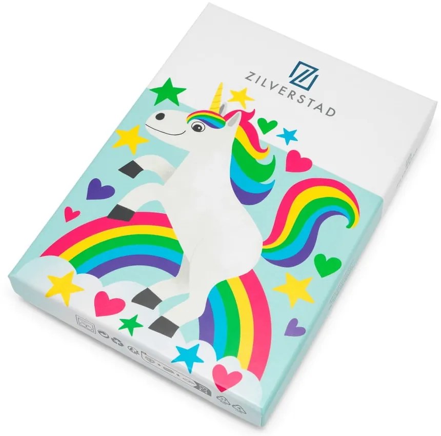 Ezüstszínű rozsdamentes acél gyerek evőeszköz készlet 4 db-os Unicorn – Zilverstad