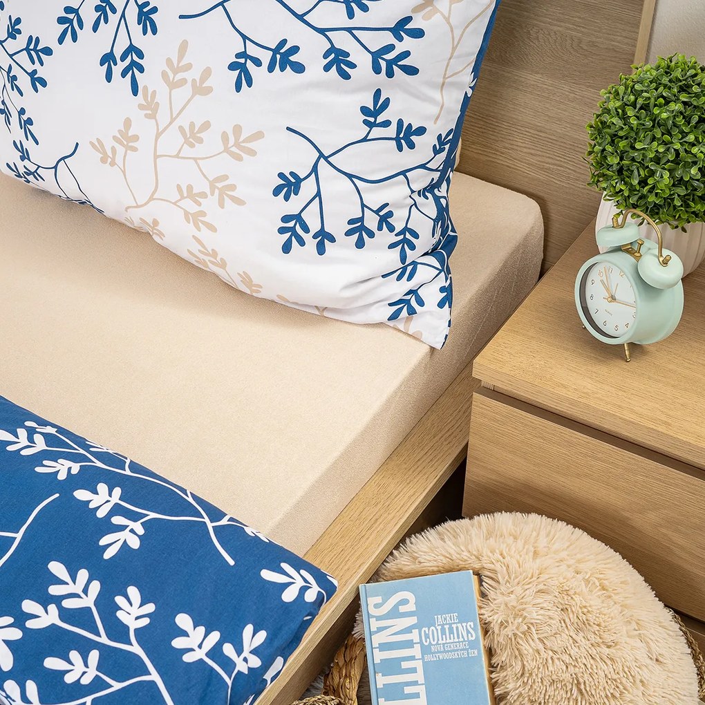 4Home frottír lepedő bézs színű, 200 x 220 cm