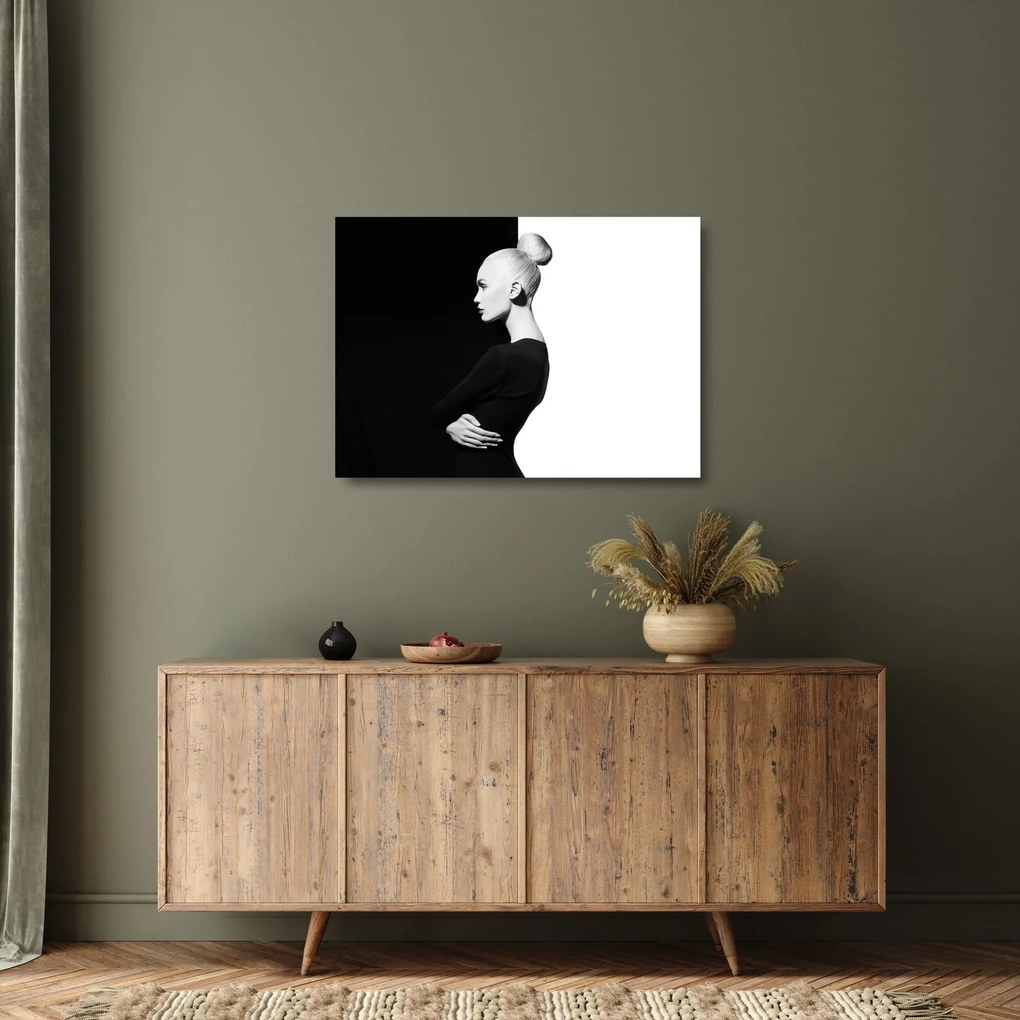 Kép - Nő à la yin and yang (üvegen) (70x50 cm)