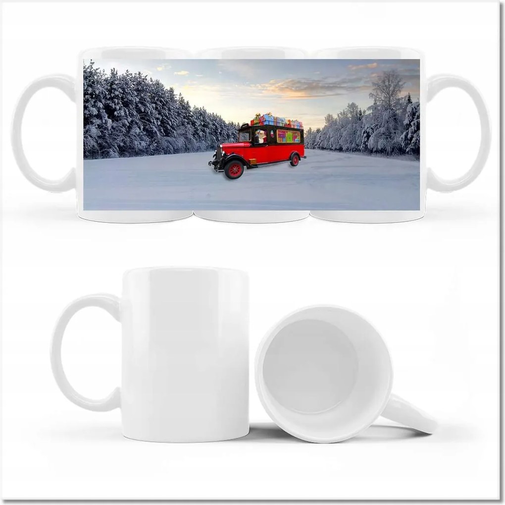 Nyomott mintás bögre Mikulás Lappföld