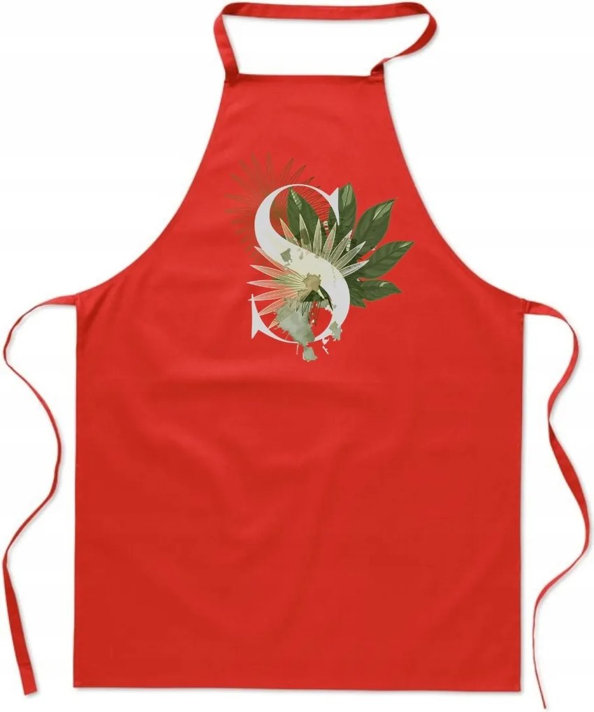 Konyhai Kötény piros S Betűvel Sara Sandra Sylvia FA_413_cw