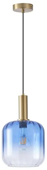 Csillár zsinóron 1xE27/15W/230V kék/füstös átm. 20 cm