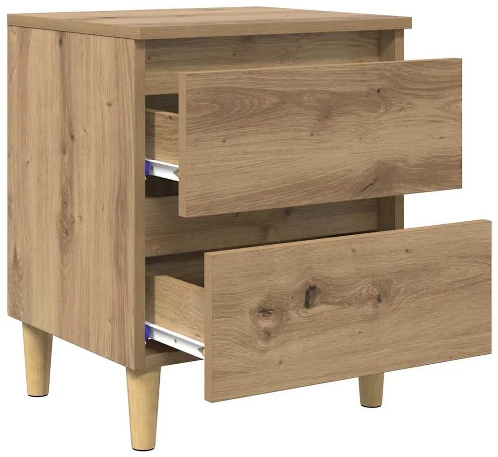 vidaXL Ágy szekrények 2 pcs Artisan tölgy 40 x 35 x 50 cm Faanyag