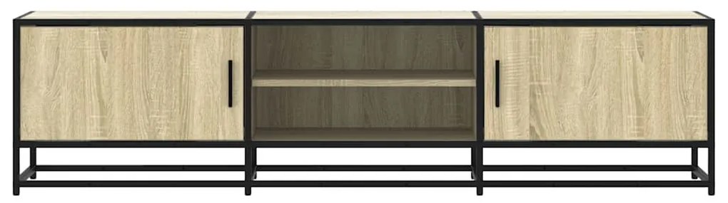 sonoma tölgy színű szerelt fa és fém TV-szekrény 160x35x41 cm
