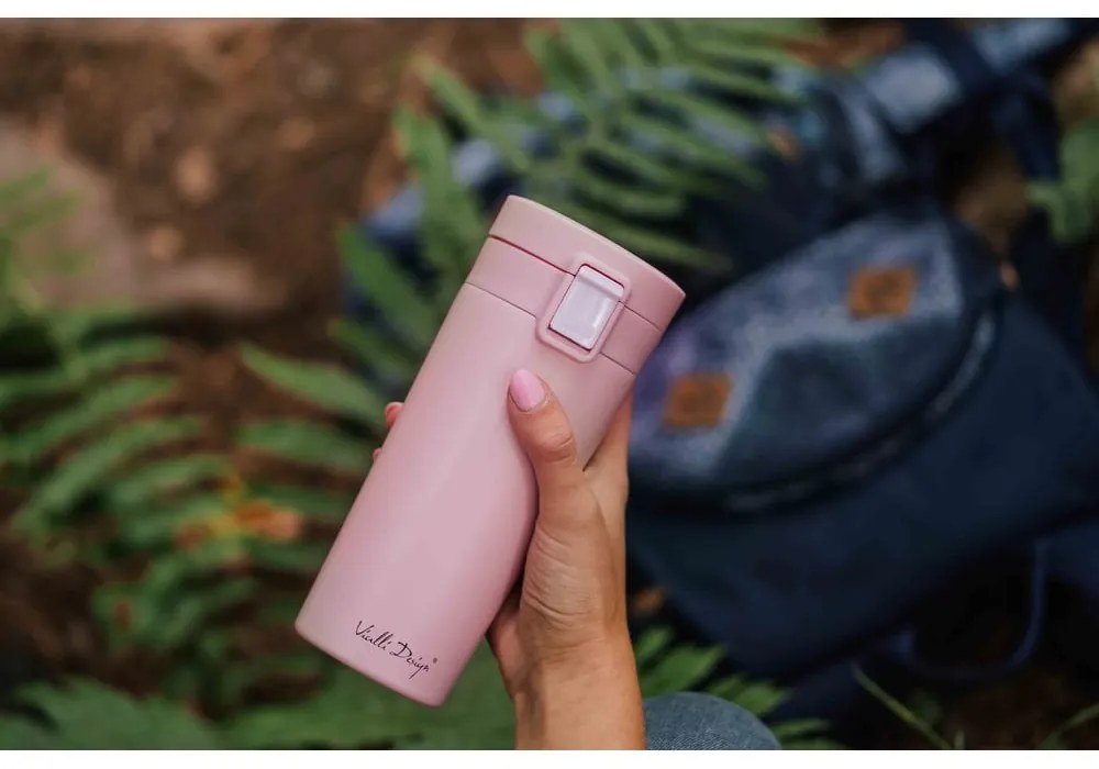 Fuori rózsaszín thermo utazóbögre, 400 ml - Vialli Design