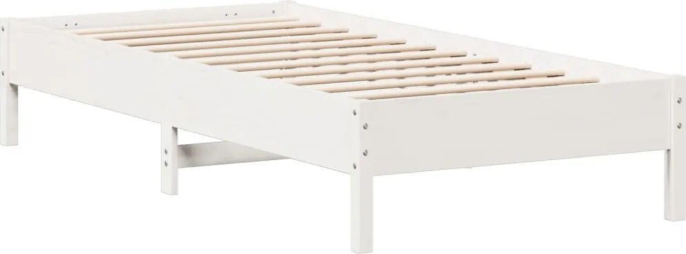 vidaXL fehér tömör fenyőfa ágy matrac nélkül 90 x 200 cm