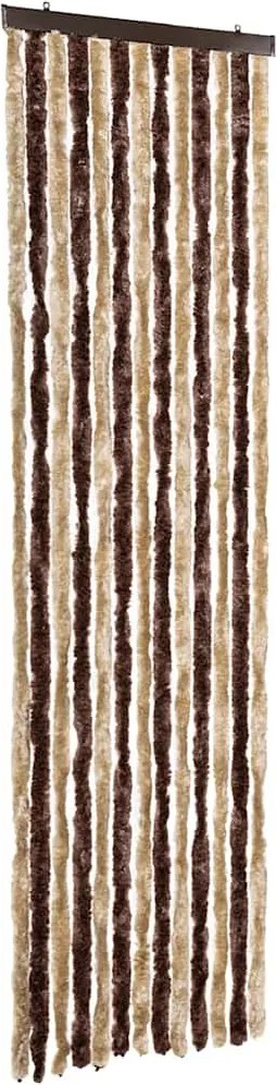 vidaXL bézs és világosbarna zsenília rovarfüggöny 56 x 185 cm