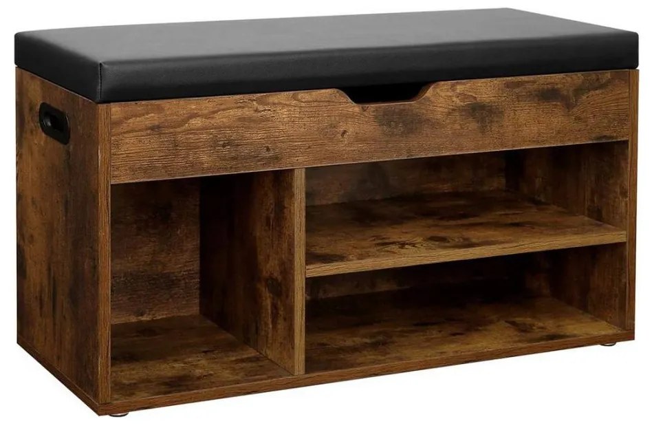 DAVOR cipőtároló barna/fekete