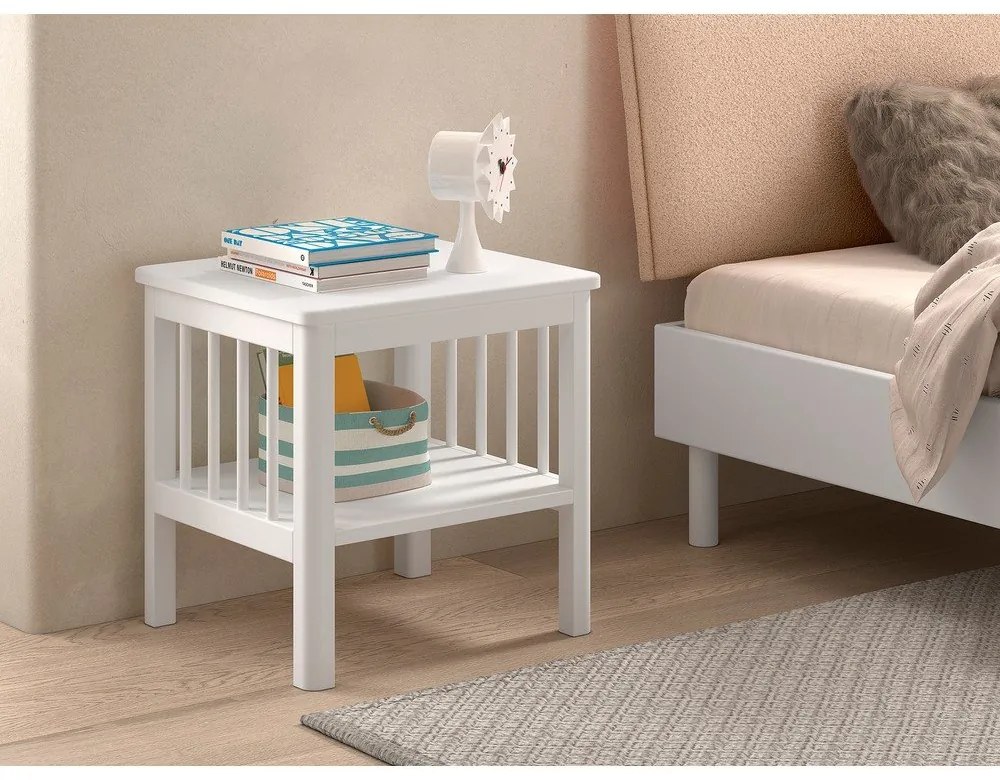 Fehér bükkfa gyerek éjjeliszekrény Forrest – Vipack