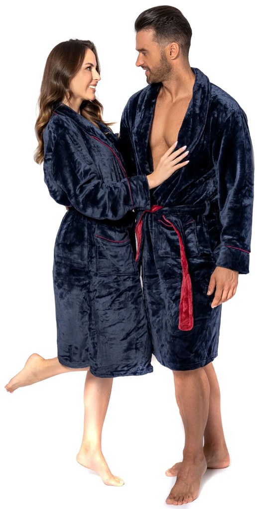 Fürdőköpeny Roger Women Navy Red XL