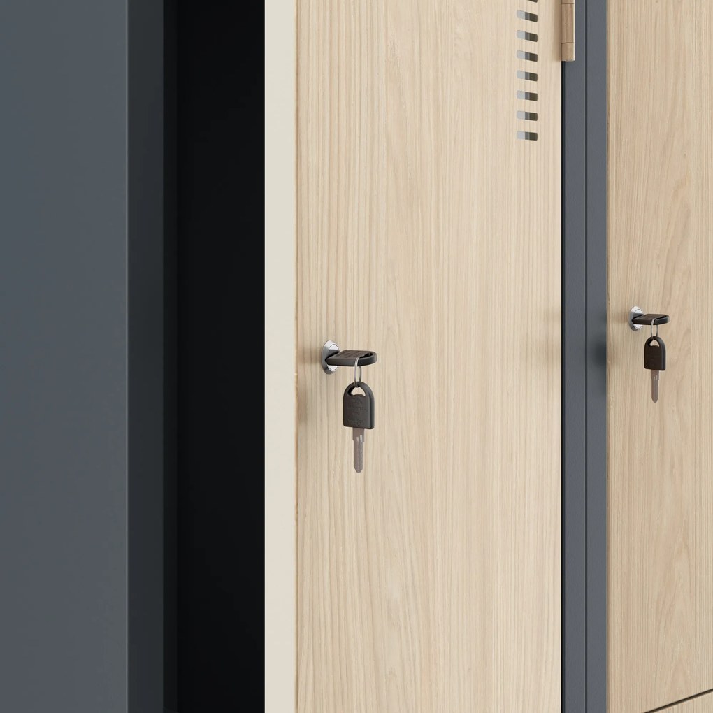 L alakú öltözőszekrény, antracit, sonoma tölgy, 800x1850x450 mm: JULIA Eco Design