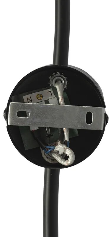 Mennyezeti lámpa arany 56 cm füstüveggel 3-lámpás - Vidro